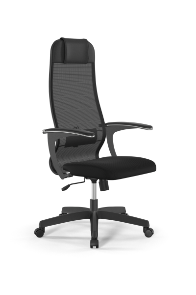 Кресло для руководителя Метта Sit 10 B1-111U - X2+UMF(X1) /Ub00/Wh00/U0mL-b(M09.B02.G15.W01) (Черный)