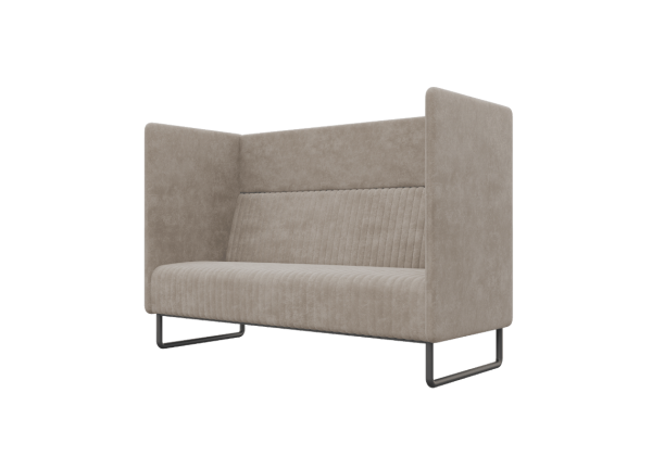 Диван двухместный BROS-2 (Pallada 03/Металл Черный)