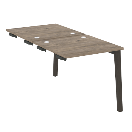 Стол-приставка двойной на деревянных опорах Onix Wood OW.D.SPR-0.8 780x1635x750 (Тиквуд Темный/Дуб Темный)