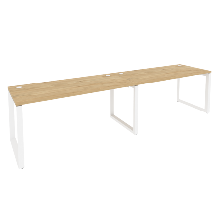 Рабочая станция на О-образном м/к Onix O.MO-RS-2.4.7 3160x720x750 (Тиквуд Светлый/Белый Металл)