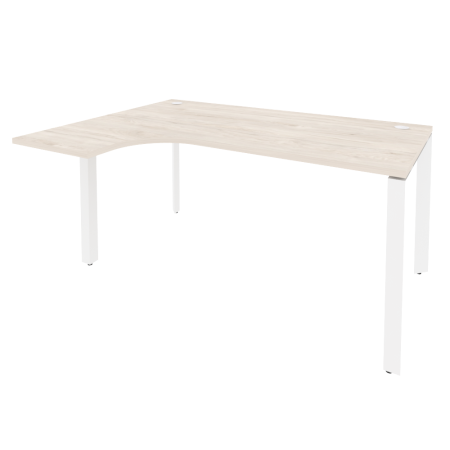 Стол эргономичный левый на П-образном м/к Onix O.MP-SA-4L 1580x1180x750 (Денвер Светлый/Белый Металл)