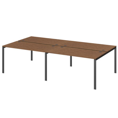 Бенч двойной на 4 рабочих места Арго-М АМБ-004-4 3200x1496x760 (Орех)