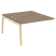 Наборный элемент рабочей станции на деревянных опорах Onix Wood OW.2.NRS-3.8 1380x1635x750 (Тиквуд Светлый/Дуб Темный)
