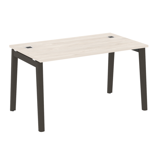 Стол руководителя на деревянных опорах Onix Wood Direct OW.SRR-3.8 1380x800x750 (Денвер Светлый/Дуб Темный)