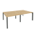 Рабочая станция на П-образном м/к Onix O.MP-D.RS-4.2.7 2360x1475x750 (Тиквуд Темный/Белый Металл)