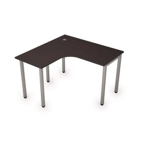Стол письменный для персонала на металлокаркасе левый одиночная опора заказывается отдельно Стиль 2М (ВенгеСерый)