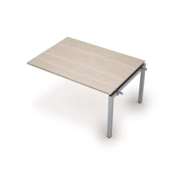 6МПС.503 Бенч-система для переговорных столов, средний модуль (1400x1000x750) (Шамони светлый/Алюминий матовый)