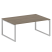 Переговорный стол 1 столешница Metal System Style БО.ПРГ-1.5 1800x1235x750 (Дуб Наварра/Серый металл)