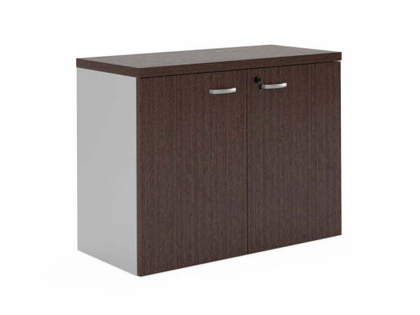 Шкаф с деревянными дверями Flash FLS327 900x420x707 (Дуб темный)