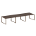 Переговорный стол 3 столешницы Metal System Style БО.ПРГ-3.3 4200x1235x750 (Дуб Наварра/Серый металл)