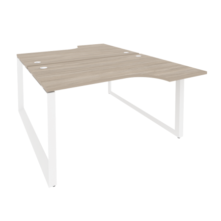 Рабочая станция на О-образном м/к Onix O.MO-D.SA-2 1380x1995x750 (Дуб Аттик/Белый Металл)