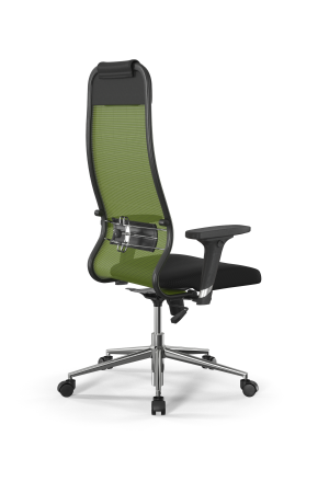 Кресло для руководителя Метта Sit 10 B1-111D - X2+UMF(X1) /Ub00/Wh00/D02P(M09.B23.G18.W01) (Зеленый | Черный)