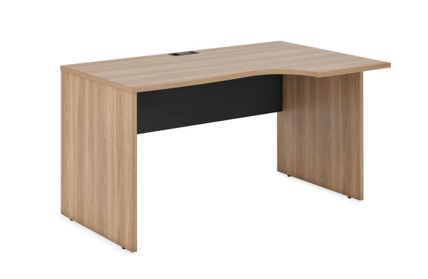 Стол криволинейный правый на ДСП опорах, гл. EVOLUTION 120 (1200х900х750) (Дуб Честерфилд)