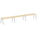 Рабочая станция на 3 рабочих места на А-образном м/к Metal System Style БА.СМ-3.5 5400x720x750 (Дуб наварра/Серый металл)