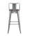 Стул барный TOLIX WOOD со спинкой серебристый матовый (Стул барный Tolix серебристый, матовый)