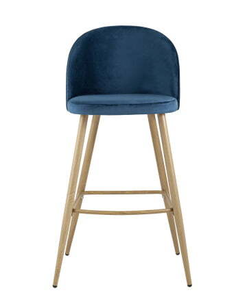 Стул барный Лион голубой велюр (Стул барный Лион голубой)