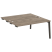 Стол-приставка двойной на деревянных опорах Onix Wood OW.D.SPR-4.8 1580x1635x750 (Тиквуд Светлый/Дуб Темный)