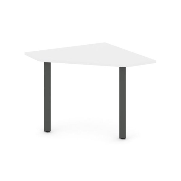 Угловой элемент переговорного стола SN-6.UPRG-001 (1180х1180х750) (Белый/Металл Антрацит)