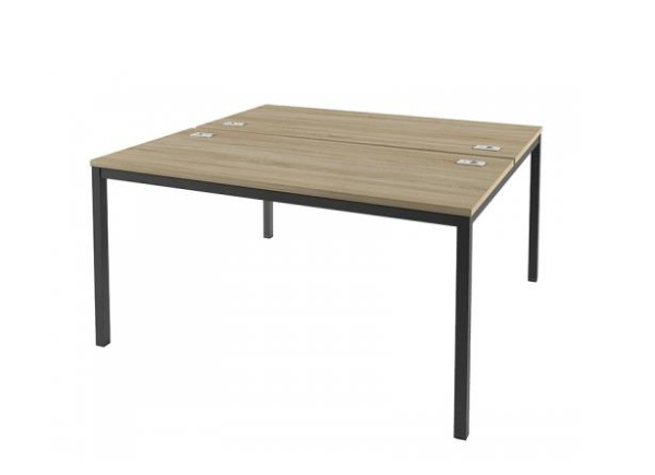 Стол-тандем на 2 рабочих места Инновация IL-42 1500х1432х750 (Дуб сономаАнтрацит)