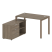 Рабочая станция с опорной тумбой левая Metal System Style БП.РС-СТС-2.2 Л 1300x1520x750 (Дуб Наварра/Серый металл)