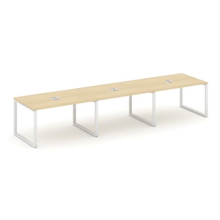 Стол переговорный SN-6O.SPRG-023 (4410х980х750) (Акация Лорка/Металл Белый)