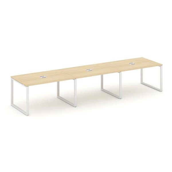 Стол переговорный SN-6O.SPRG-023 (4410х980х750) (Акация Лорка/Металл Белый)