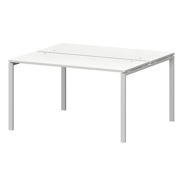 Бенч двойной на металлокаркасе Смарт СМС2-П-12К.120.Пр25 1200x1236x750 (Белый/Белый)