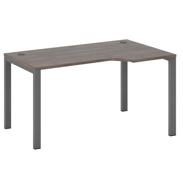 Стол эргономичный правый на металлоопорах New Line NLN36322734 1500x900x750 (Дуб шамони темныйЧерный)