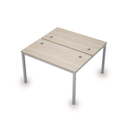 6МБ.268 Бенч-система на два рабочих места (1200x1235x750) (Шамони светлый/Алюминий матовый)