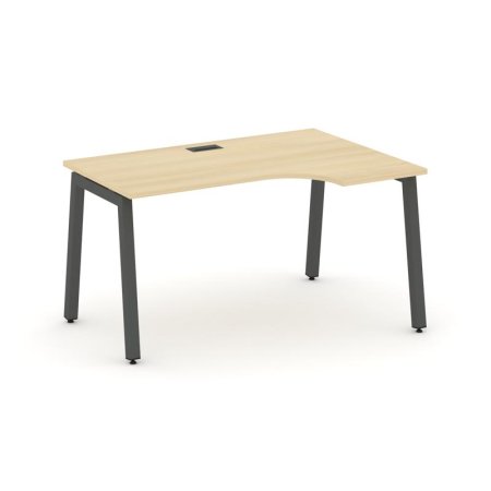 Стол рабочий эргономичный SN-5A.SPA-011(R) (1380х700/980х750) (Акация Лорка/Металл Антрацит)