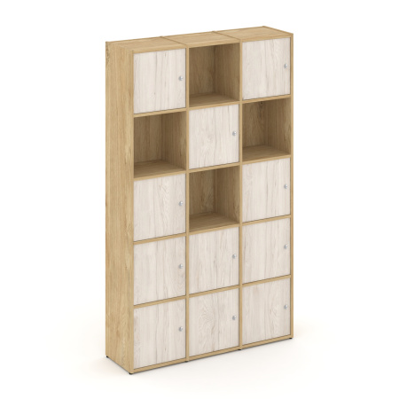 Стеллаж Locker Plus LK.K-009 1188x350x1983 (Тиквуд Светлый | Денвер Светлый)