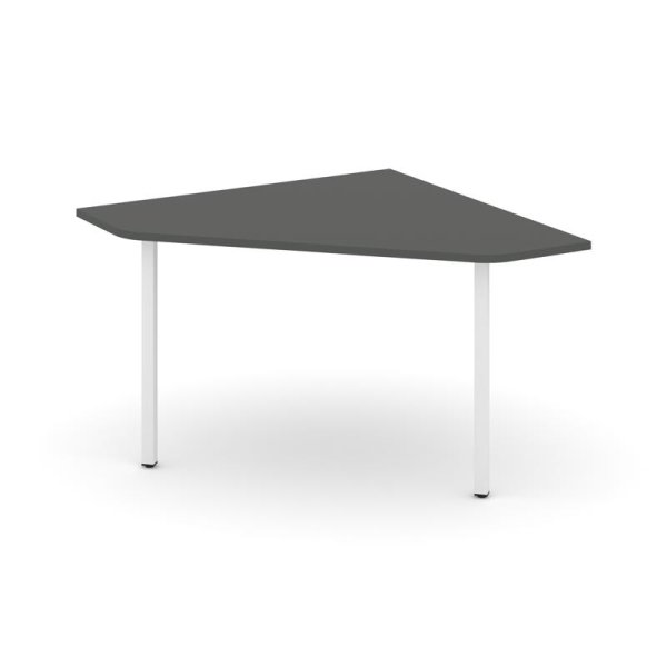 Угловой элемент переговорного стола SN-4.UPRG-031 (1180х1180х750) (Антрацит/Металл Белый)