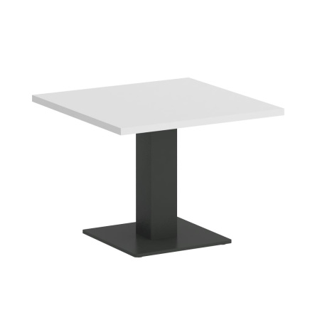Стол журнальный квадратный VR.SP-5-60.2G 600x600x450 (Белый/Антрацит Металл)