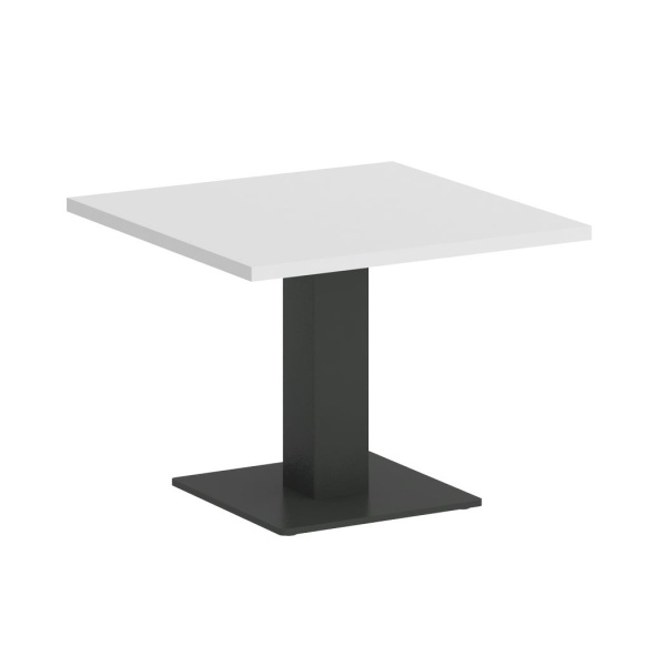 Стол журнальный квадратный VR.SP-5-60.2G 600x600x450 (Белый/Антрацит Металл)