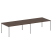 Переговорный стол 2 столешницы Metal System Style БП.ПРГ-2.5 3600x1235x750 (Дуб Наварра/Серый металл)