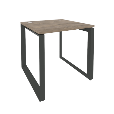 Стол рабочий на О-образном м/к Onix O.MO-SP-0.8 780x800x750 (Тиквуд Темный/Черный металл)