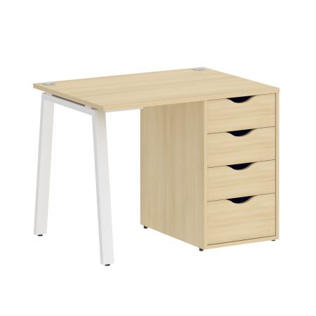 Стол письменный VR.SP-3-98.4.A 980x720x750 (Акация Лорка/Белый Металл)