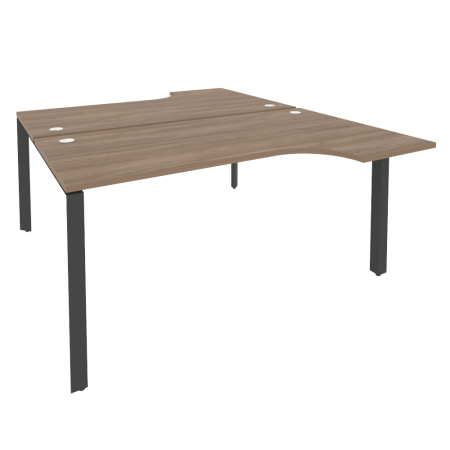 Рабочая станция на П-образном м/к Onix O.MP-D.SA-1 1580x1995x750 (Дуб Аризона/Черный металл)