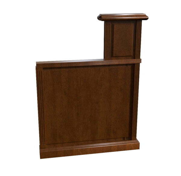 Боковая панель для ресепшн правая Washington 30580 R 70x870x1150 (Темный орех)