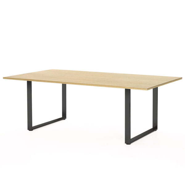 Стол для переговоров опоры черные Exe 101 901 2200x760x1200 (Дуб светлыйЧерный)