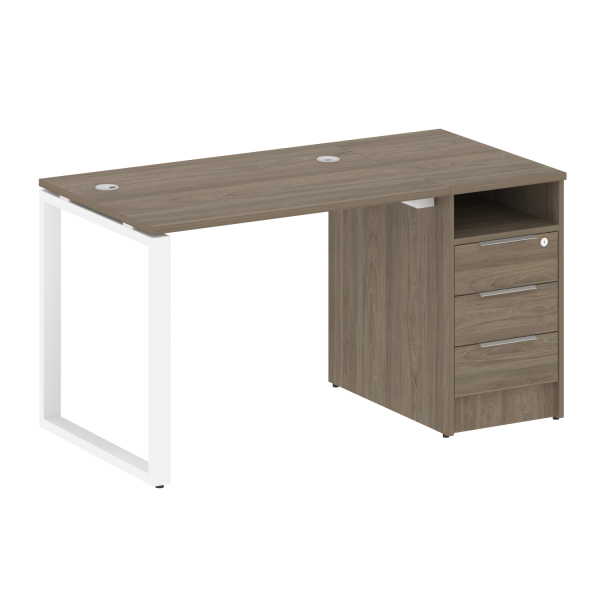 Рабочая станция Metal System Style БО.РС-СТП1.1 1412x750x750 (Вяз/Белый металл)