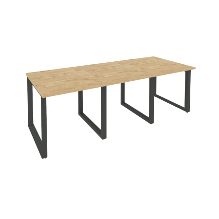 Стол переговорный Onix O.MO-PRG-3.0 2340x980x750 (Тиквуд Светлый/Черный металл)