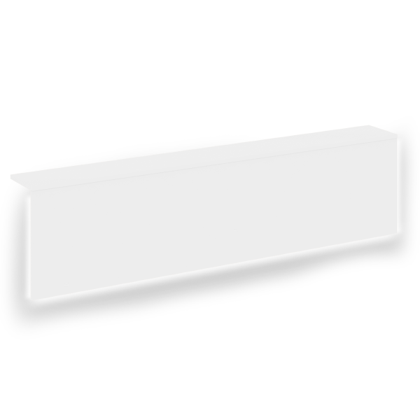 Накладка с подсветкой прямая высокая на 2 модуля О.R-F.MP.V-158 Onix О.R-NP.V-158.2.S 2700x327x674 (Белый Бриллиант)