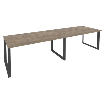 Стол переговорный Onix O.MO-PRG-2.4 3160x980x750 (Тиквуд Темный/Черный металл)