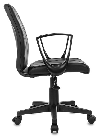 Кресло CH-327 черный эко.кожа крестов. пластик черный (Черный)