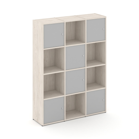 Стеллаж Locker Plus LK.K-006 1188x350x1593 (Денвер Светлый | Серый)