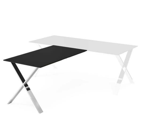 Брифинг-приставка 107 301 1400х800х750 (Черный/Хром металл)