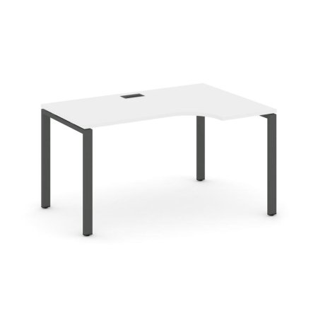 Стол рабочий эргономичный SN-6P.SPA-022(R) (1580х800/980х750) (Белый/Металл Антрацит)