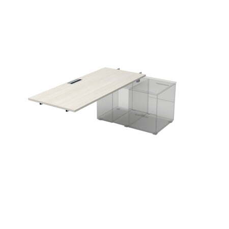 СПС.989 Стол рабочий прямолинейный для крепления на тумбу, средний (1400x800x750) (IvoryСерый)