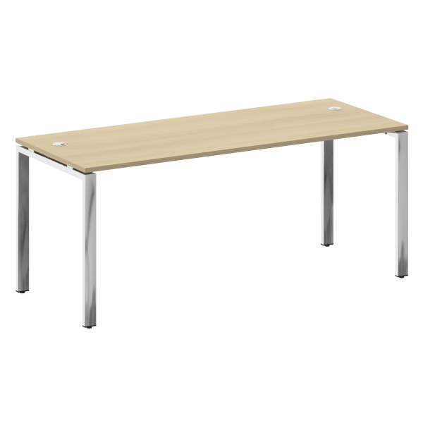 Стол рабочий руководителя на П-обр. м/к БП.СРР-5.7 1800x720x750 (Акация Лорка/Нерж. Сталь)